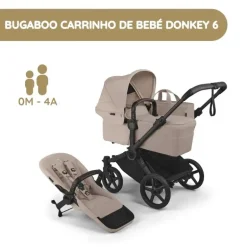 Bugaboo Donkey 6 Carrinho de Bebé - Desert Taupe melange