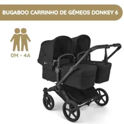 Bugaboo Donkey 6 Carrinho de Gémeos - Heritage Black