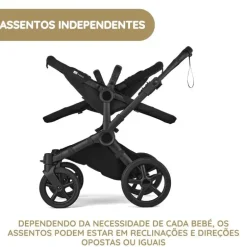 Bugaboo Donkey 6 Carrinho de Gémeos - Moon Grey