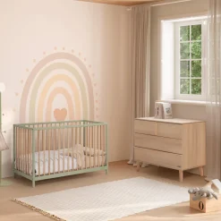Cama Mountain 120x60 da Micuna - Mint/Madeira