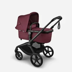 Carrinho de Bebé Bugaboo Fox 5 Renew - Negro/Vermelho Cereja