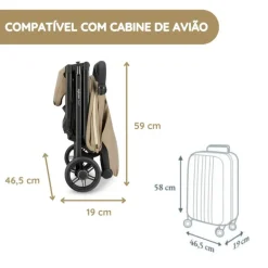 Carrinho de Bebé Compacto Quid 3 da Inglesina - Aurora Pink