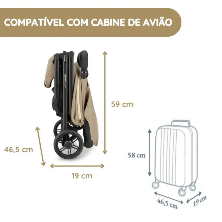 Carrinho de Bebé Compacto Quid 3 da Inglesina - Aurora Pink