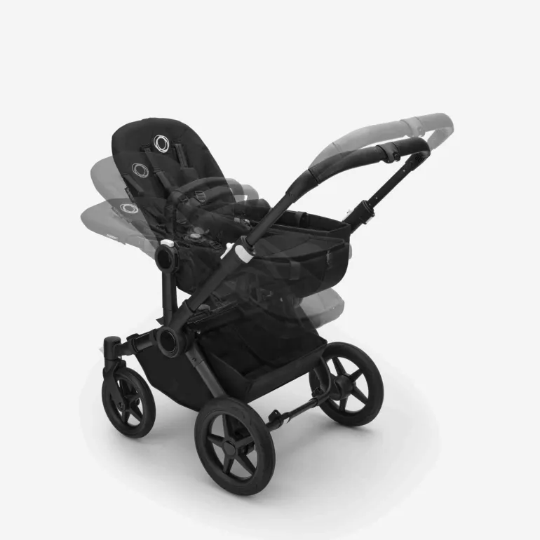 Carrinho de Bebé Donkey 5 Mono Completo da Bugaboo - Cresce com a família - Black/Midnight Black