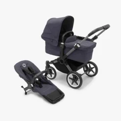 Carrinho de Bebé Donkey 5 Mono Completo da Bugaboo - Cresce com a família - Graphite/Stormy Blue