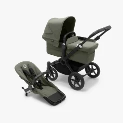 Carrinho de Bebé Donkey 5 Mono Completo da Bugaboo - Cresce com a família - Black/Forest Green