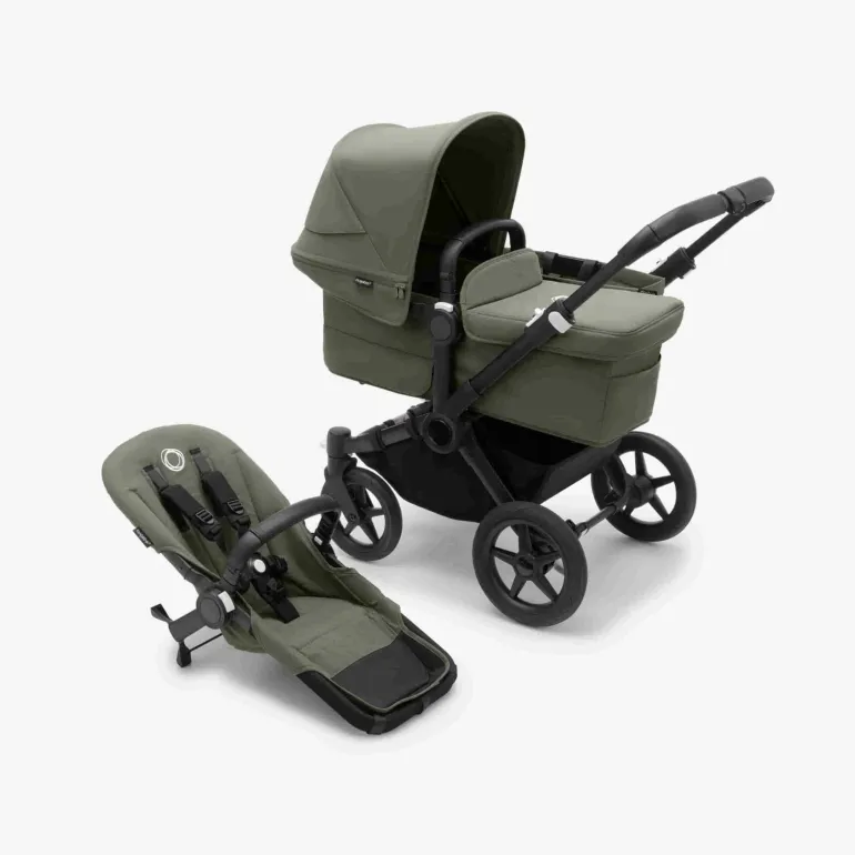 Carrinho de Bebé Donkey 5 Mono Completo da Bugaboo - Cresce com a família - Black/Forest Green