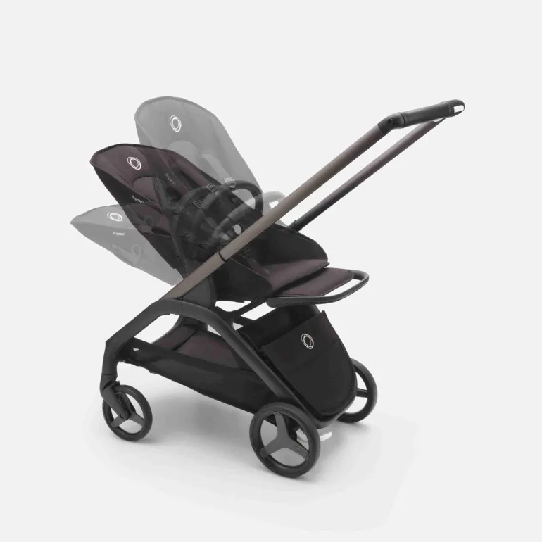 Carrinho de Bebé Dragonfly Completo da Bugaboo - Black/Dark Cherry