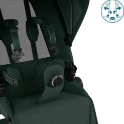 Carrinho de Bebé Fame + Alcofa da Maxi-Cosi - Conforto premium dos 0 meses aos 4 anos - Twillic Green