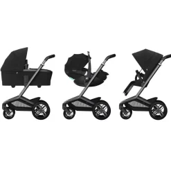 Carrinho de Bebé Fame da Maxi-Cosi - Conforto premium dos 0 meses aos 4 anos - Twillic Black