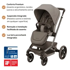 Carrinho de Bebé Fame da Maxi-Cosi - Conforto premium dos 0 meses aos 4 anos - Twillic Truffle