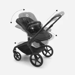 Carrinho de Bebé Fox 5 Completo da Bugaboo - Black/Grey Melange