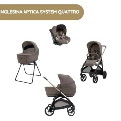 Carrinho de Bebé Inglesina Aptica System Quattro - Essence Mokka