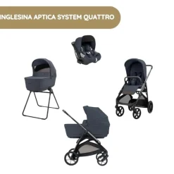 Carrinho de Bebé Inglesina Aptica System Quattro - Sapphire Blue