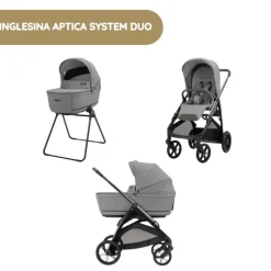 Carrinho de Bebé Inglesina Aptica System Duo - Crystal Grey