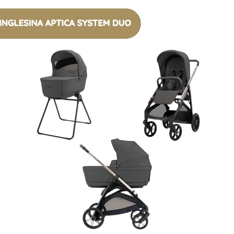 Carrinho de Bebé Inglesina Aptica System Duo - Marble Grey