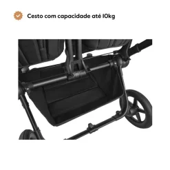 Carrinho de Bebé para Gémeos Bugaboo Donkey 5 Twin - Graphite/Gris Melange