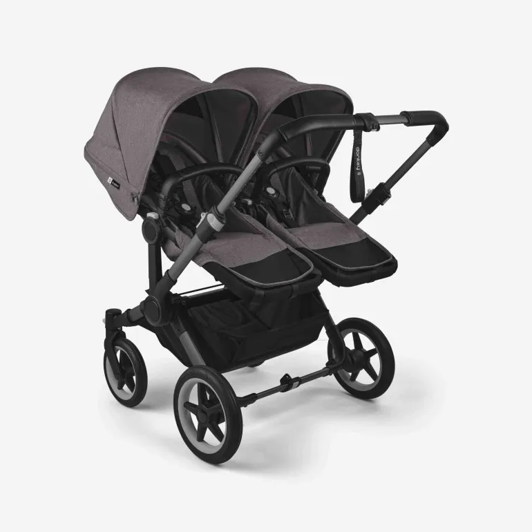 Carrinho de Bebé para Gémeos Bugaboo Donkey 5 Twin - Graphite/Gris Melange