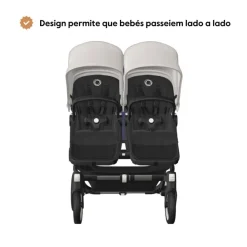 Carrinho de Bebé para Gémeos Bugaboo Donkey 5 Twin - Graphite/Stormy Blue