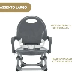 Chicco Assento de Papa Portátil Pocket Snack - Dark Grey