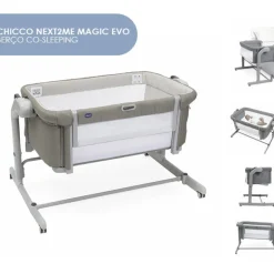 Chicco Berço Next2Me Magic Evo - Desert Taupe