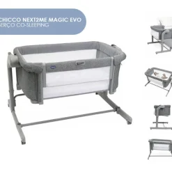 Chicco Berço Next2Me Magic Evo - Dark Grey