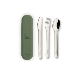 Citron Conjunto de Talheres e Estojo em Silicone - Verde