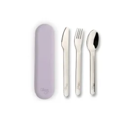 Citron Conjunto de Talheres e Estojo em Silicone - Púrpura