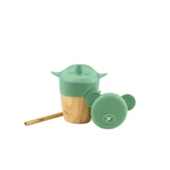 Citron Copo de Bambú c/ Tampa e Palhinha 180 ml - Verde