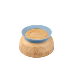 Citron Taça de Bambú c/ Ventosa e Colher - Azul