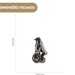Cybex Balios S Lux Carrinho de Bebé com Alcofa Dobrável - Chocolate Brown