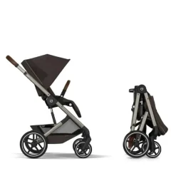Cybex Balios S Lux Carrinho de Bebé com Alcofa Dobrável - Chocolate Brown