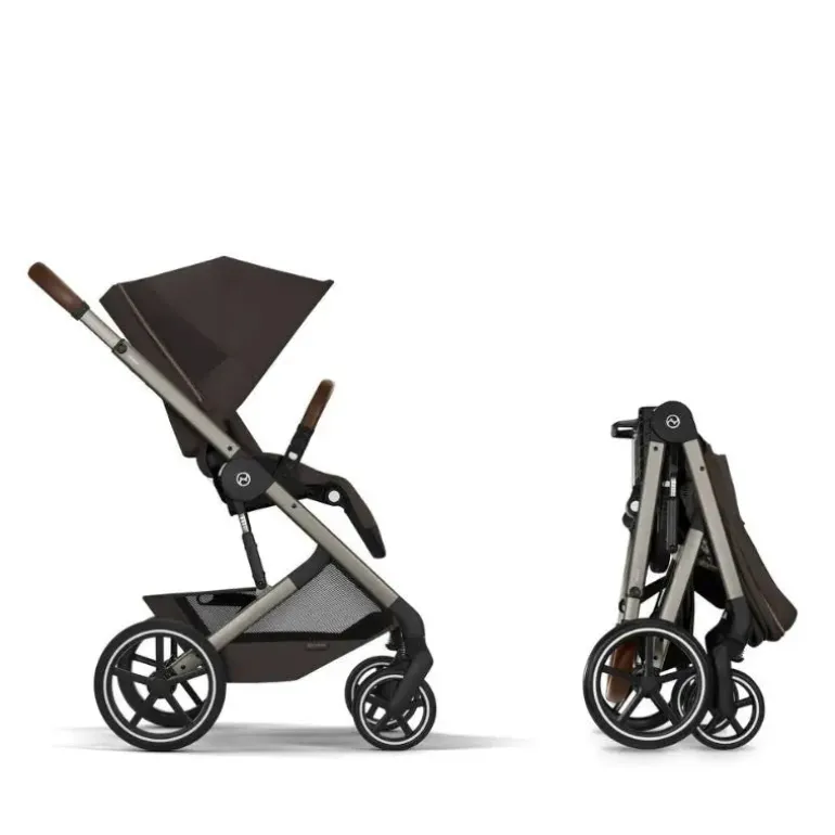 Cybex Balios S Lux Carrinho de Bebé com Alcofa Dobrável - Chocolate Brown