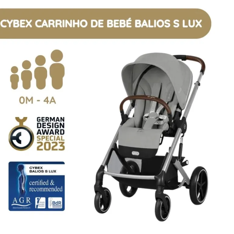 Cybex Carrinho de Bebé Balios S Lux - Stone Grey