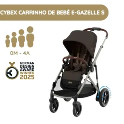 Cybex Carrinho de Bebé e-Gazelle S TPE - Chocolate Brown
