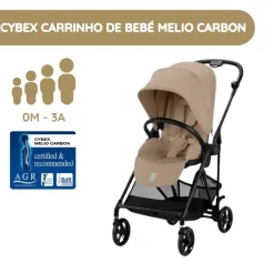 Cybex Carrinho de Bebé Melio Carbon (2025) - Almond Beige