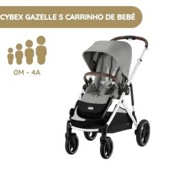Cybex Gazelle S Carrinho de Bebé - Stone Grey