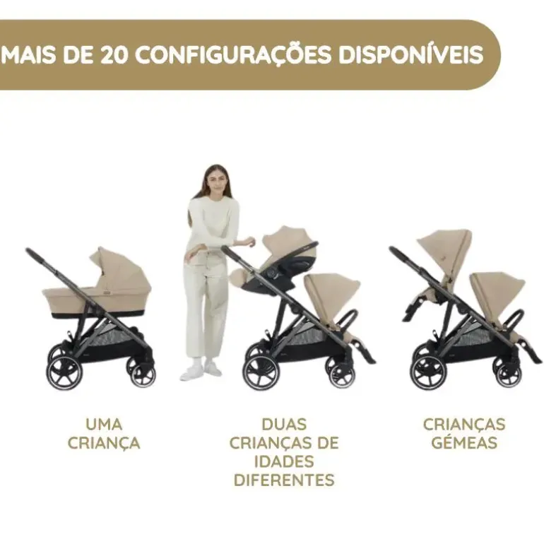 Cybex Gazelle S Carrinho de Bebé - Almond Beige