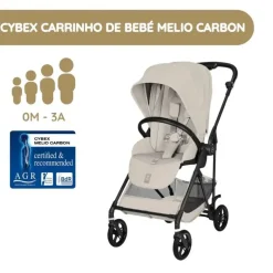Cybex Melio Carbon Carrinho de Bebé - Dune Grey