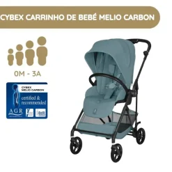 Cybex Melio Carbon Carrinho de Bebé - Stormy Blue