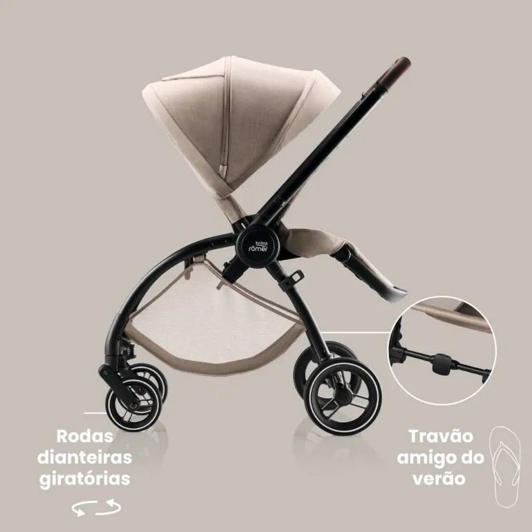 Duo Rio Carrinho de Bebé + Ovinho Baby-Safe Pro da Britax Römer - Style Teak