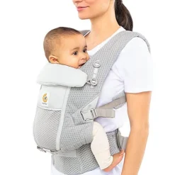 Ergobaby Adapt SoftFlex Mesh Cinza Pérola - Mochila Portabebé