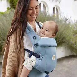 Ergobaby Adapt SoftTouch Algodão Azul Pizarra - Mochila Portabebé