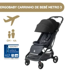 Ergobaby Carrinho de Bebé Metro 3 - Onyx Black