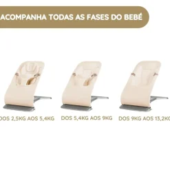 Ergobaby Espreguiçadeira Evolve Mesh - Crema