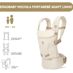 Ergobaby Mochila Portabebé Adapt Linho - Natural