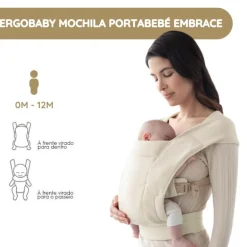 Ergobaby Mochila Portabebé Embrace - Creme