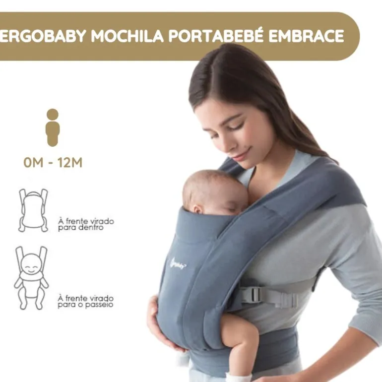 Ergobaby Mochila Portabebé Embrace - Azul Oxford