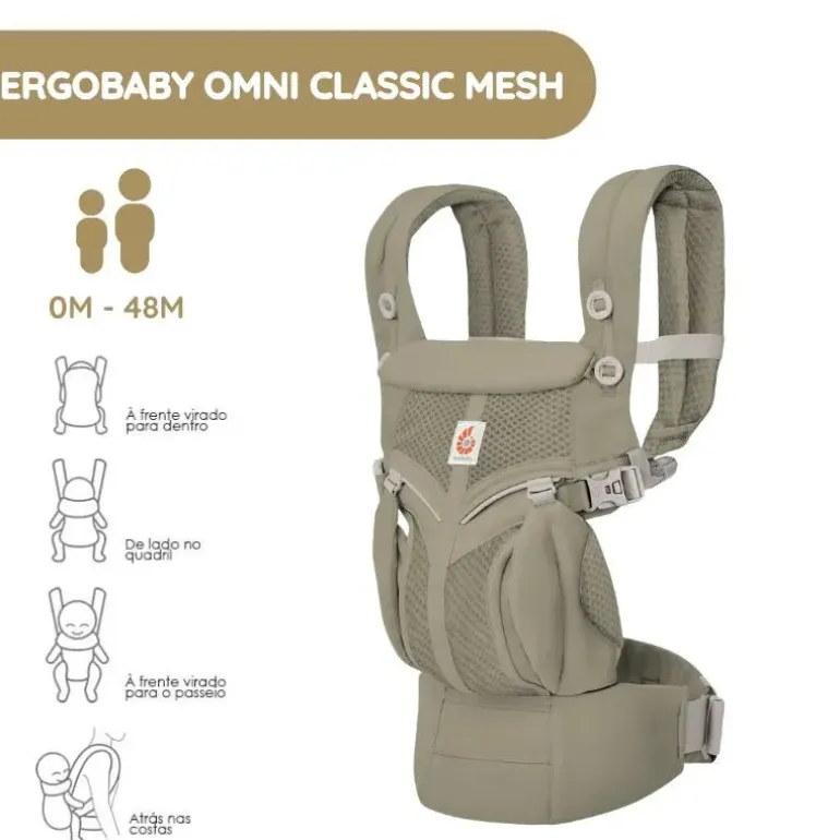 Ergobaby Mochila Portabebé Omni Classic Mesh - Soft Olive