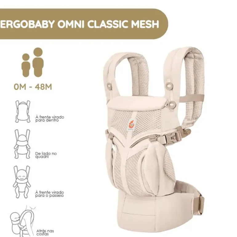 Ergobaby Mochila Portabebé Omni Classic Mesh - Natural Beige